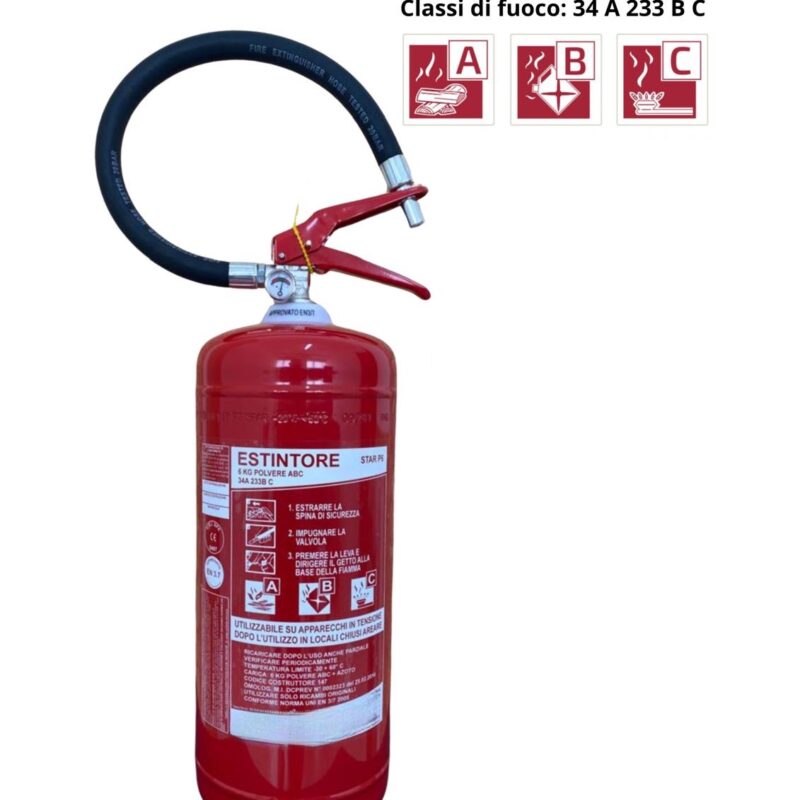 Estintore a polvere 6kg