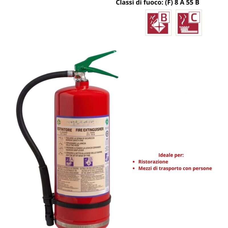 Estintore a schiuma 6L